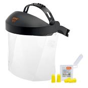 Visière avec protège oreilles plastique transparent courte STIHL