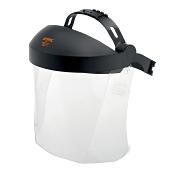 Visière avec protège oreilles plastique transparent courte STIHL